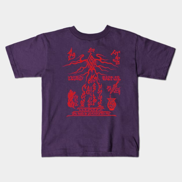 Old One's Ritual Kids T-Shirt by IanCorrigan